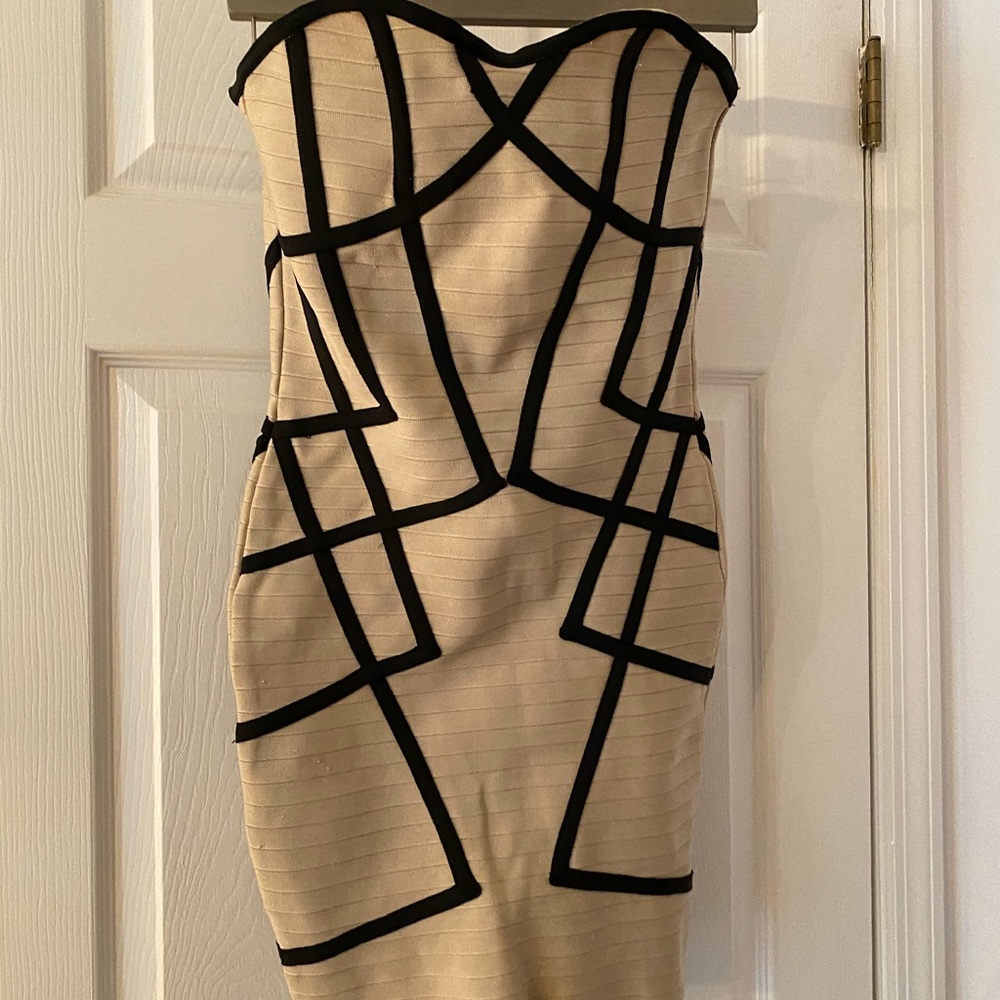 Bodycon Strapless Midi Dress